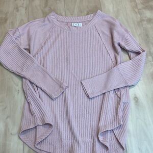Pink waffle top